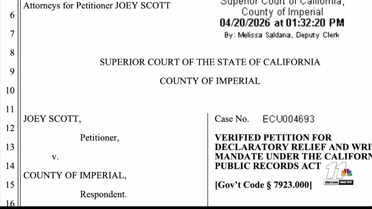Journalist files lawsuit against Imperial County over records request