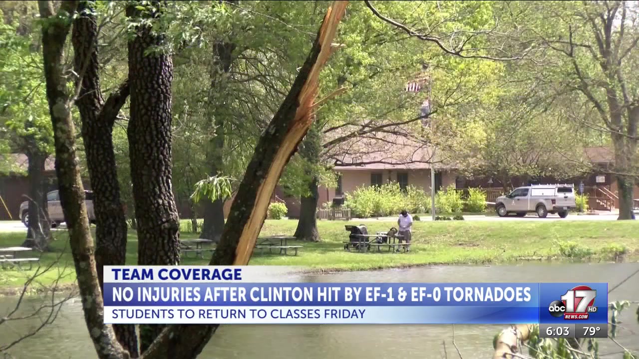 Clinton recovering after two tornadoes strike Wednesday night