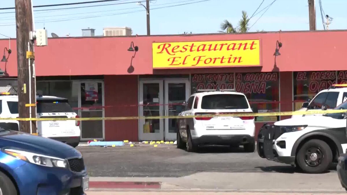 Man with machete shot