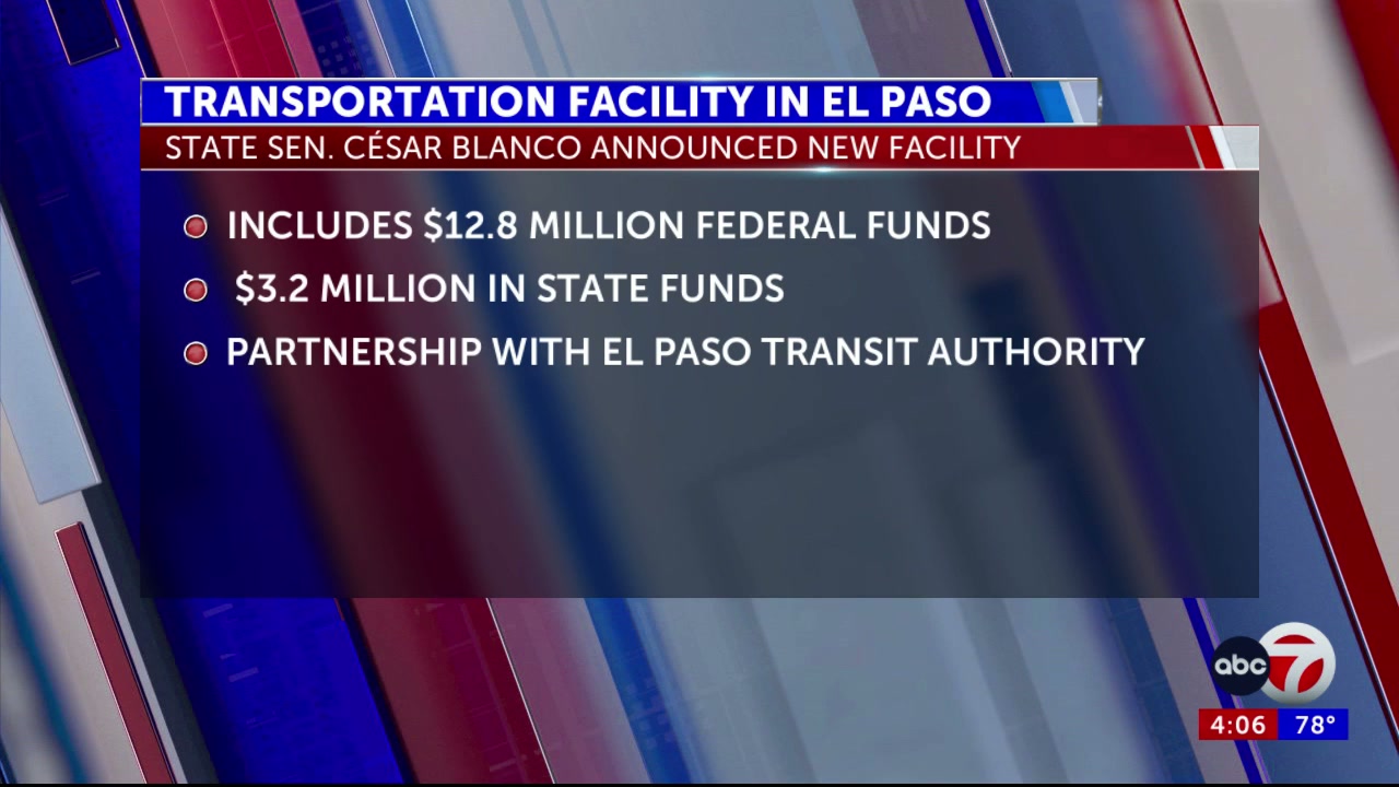 State Sen. Blanco announces $16 million for new transportation facility in El Paso County