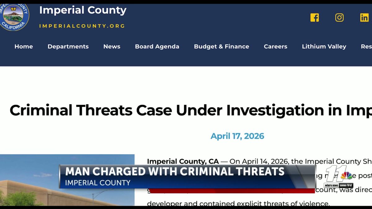 El Centro man faces felony charges for threatening data center developer