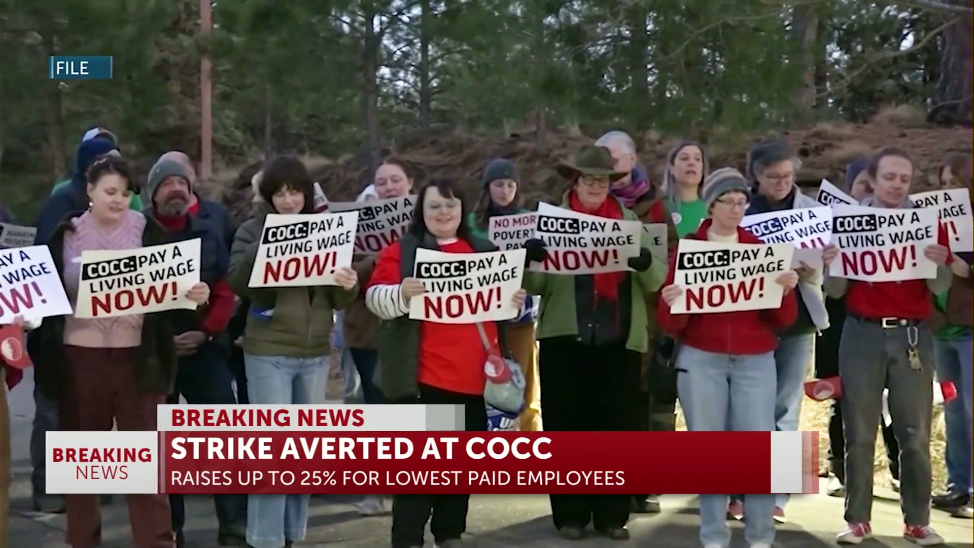 BREAKING NEWS: Union announces tentative deal to avert strike by COCC classified employees; includes up to 25% raises