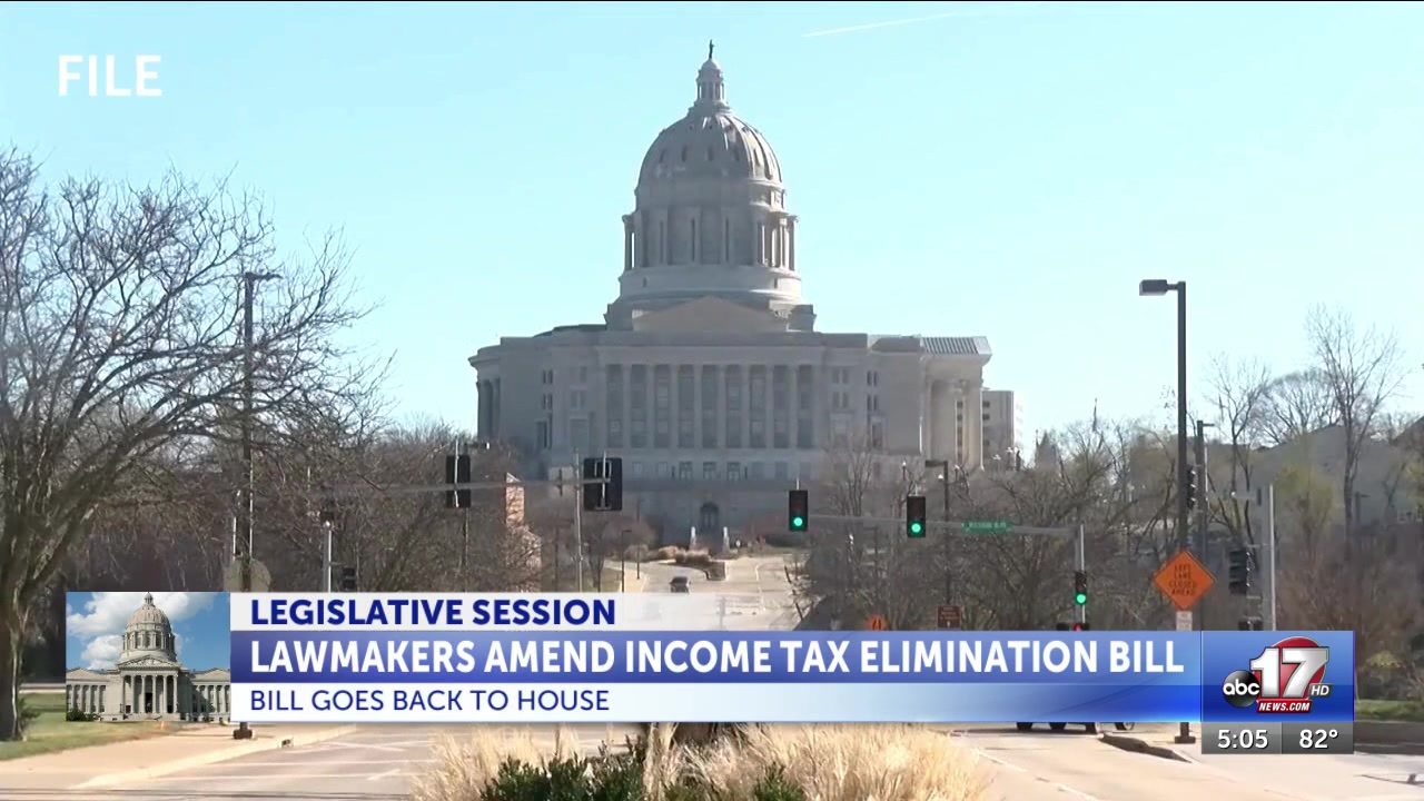 Income tax elimination bill goes back to the Missouri House after Senate amendment