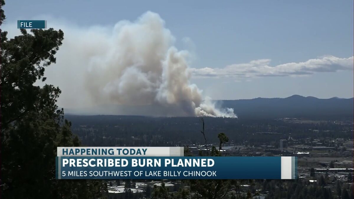 Burn alert: Up to 120 acres of prescribed burning planned Thursday southwest of Lake Billy Chinook