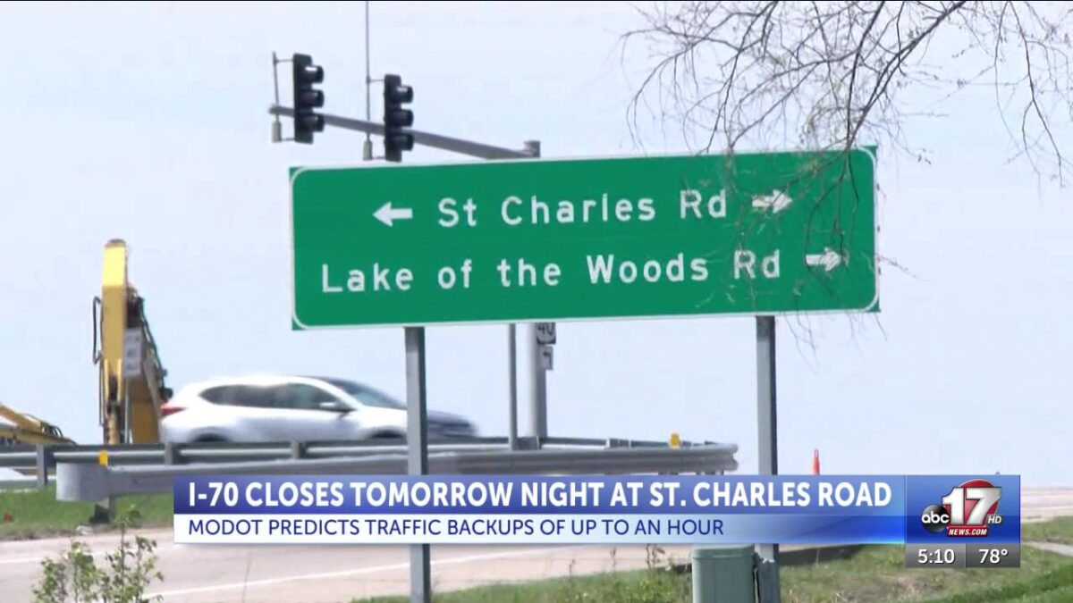 MoDOT says traffic could back up on I-70 this weekend near St. Charles exit due to bridge demolition