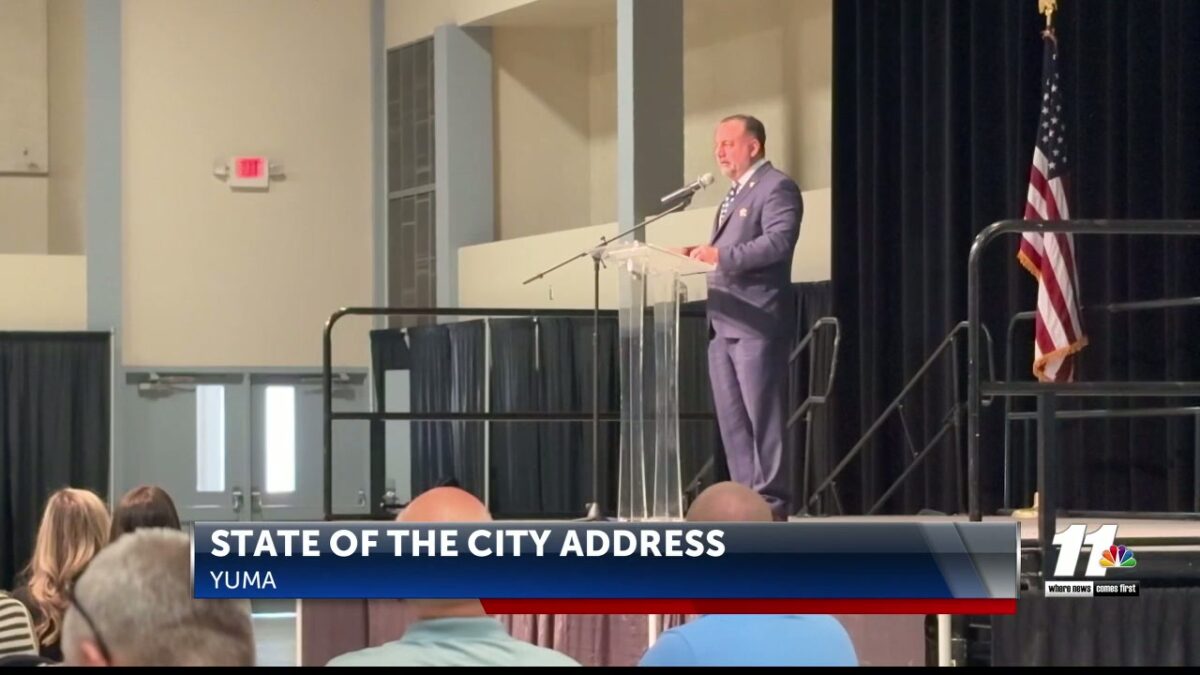 Mayor Doug Nicholls highlights lower crime and talks data centers in State of the City Address