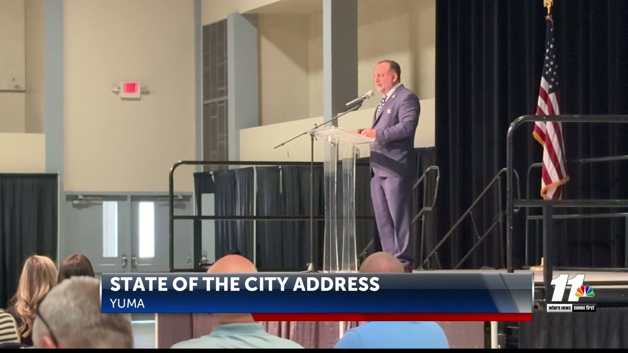 Mayor Doug Nicholls highlights lower crime and talks data centers in State of the City Address
