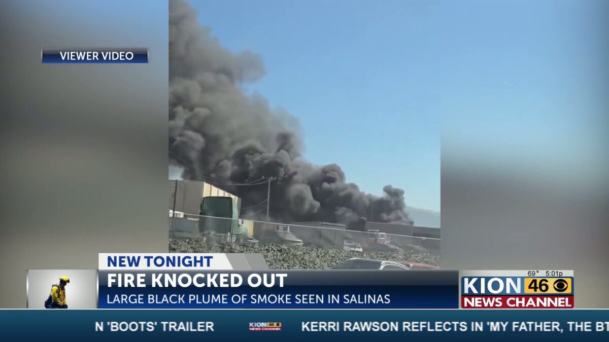 Large trail of black smoke reported on Commission Street in Salinas; fire’s now out