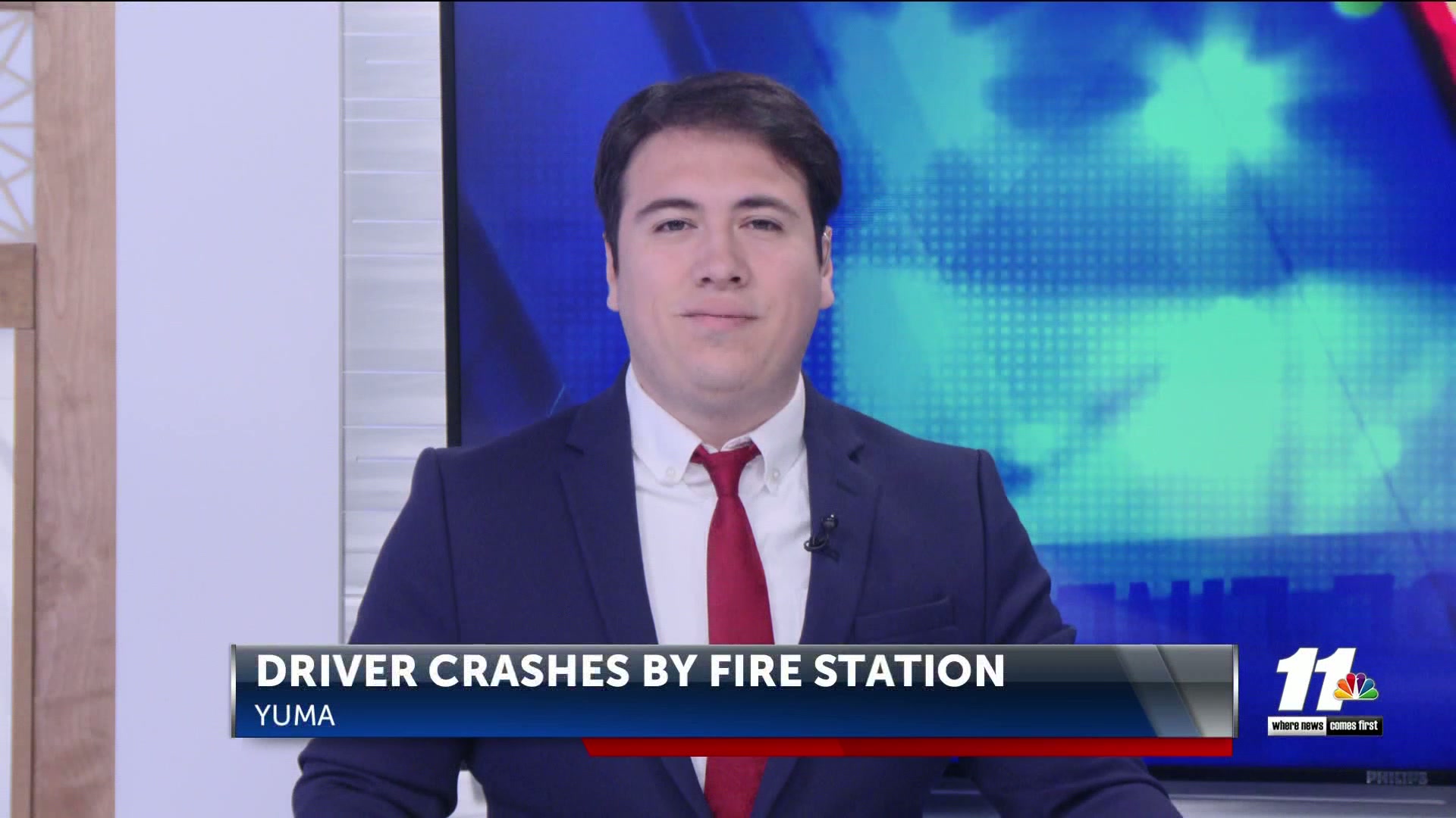 Driver crashes near YFD station