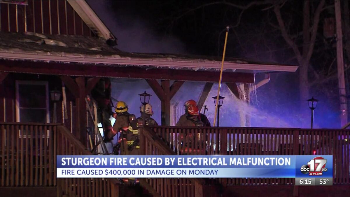 Sturgeon care facility fire caused by ‘electrical malfunction’