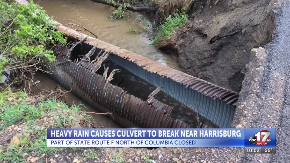 Culvert break forces road closure near Harrisburg