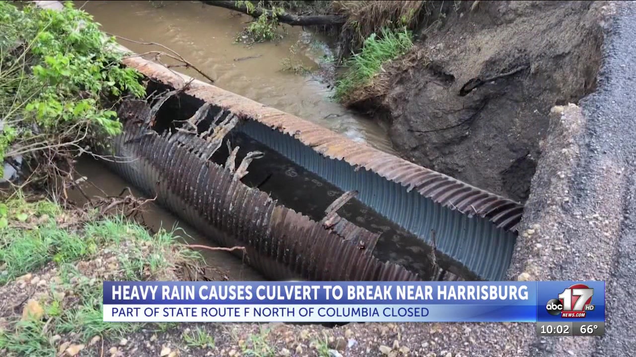 Culvert break forces road closure near Harrisburg