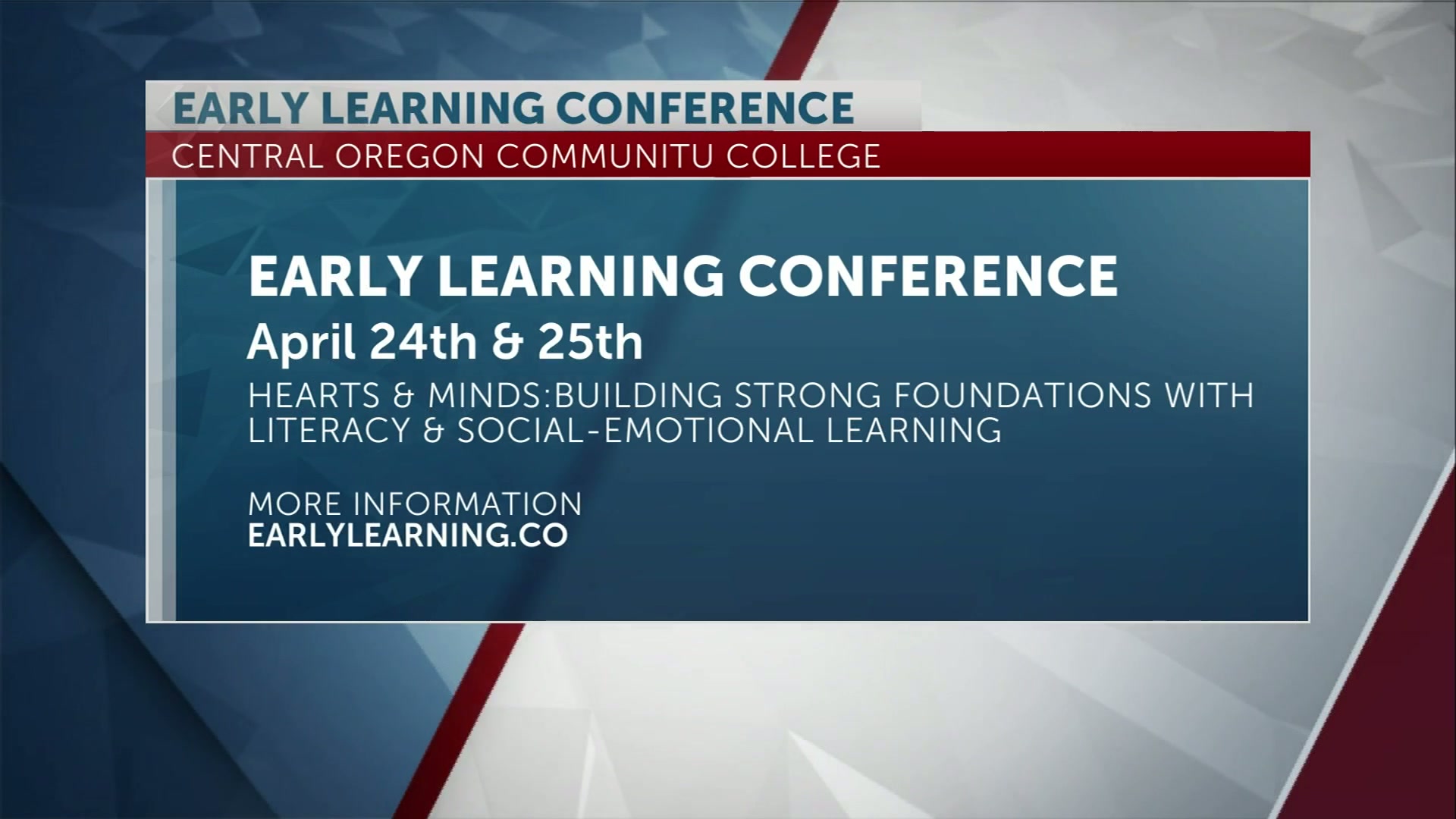 Central Oregon Community College to Host Annual Early Learning Conference