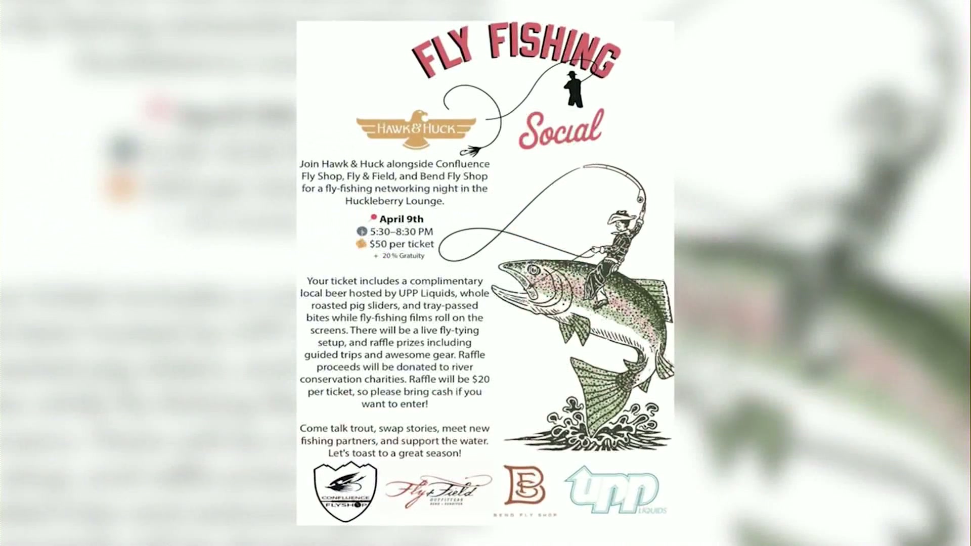 BEND FLY FISHING SOCIAL: Join in on the fun to help raise money for river conservation