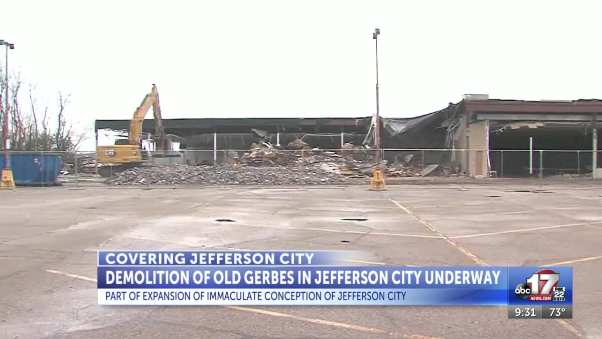 Demolition of old Jefferson City Gerbes makes way for Immaculate Conception Catholic Church expansion
