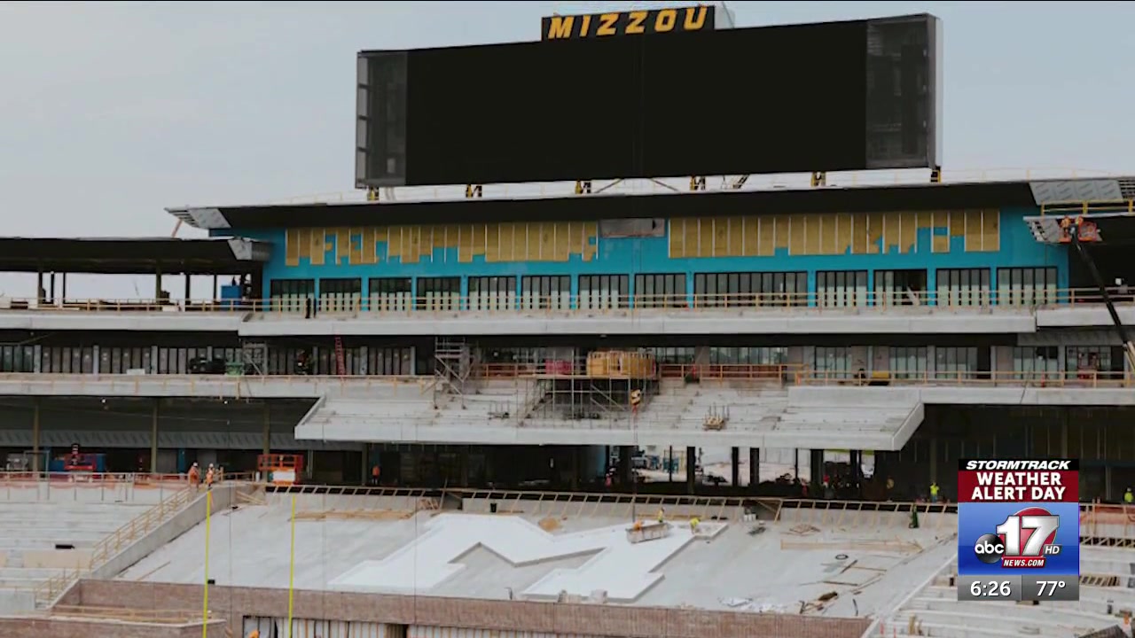 Crews work on restoring historic ‘Rock M’ at Faurot Field