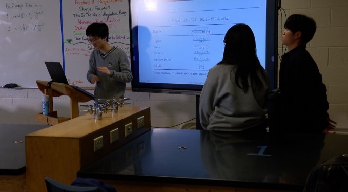 Lake Ridge Academy students (L-R) Kisen Yao