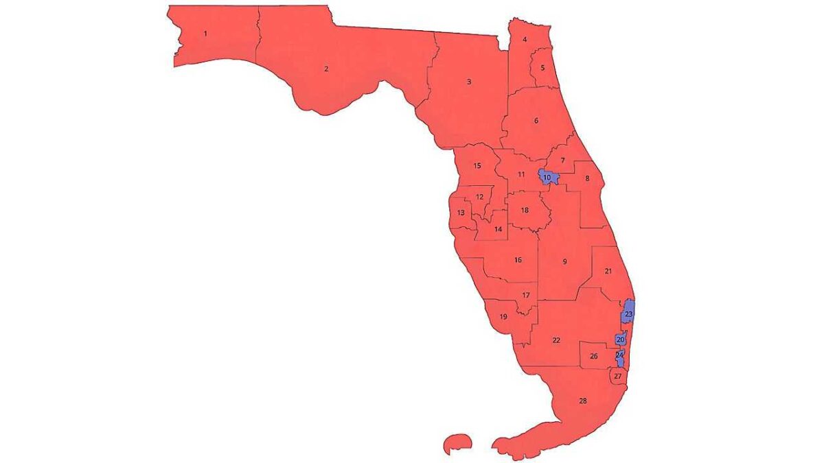 A congressional district map proposed by Florida Gov. Ron DeSantis has moved forward in the Florida legislature.