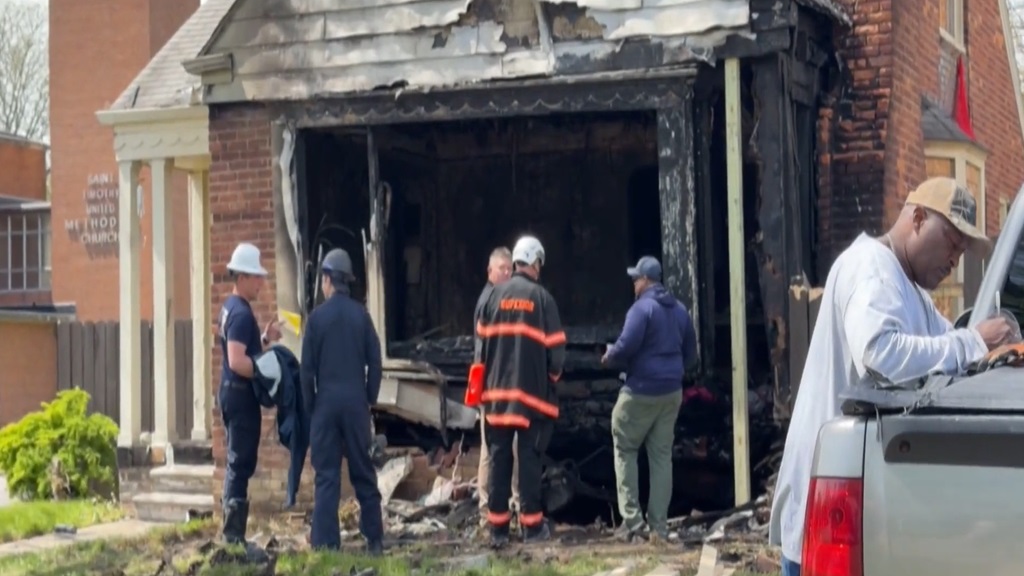 Detroit police said a man in his 20s sideswiped an oncoming vehicle on Puritan and then lost control