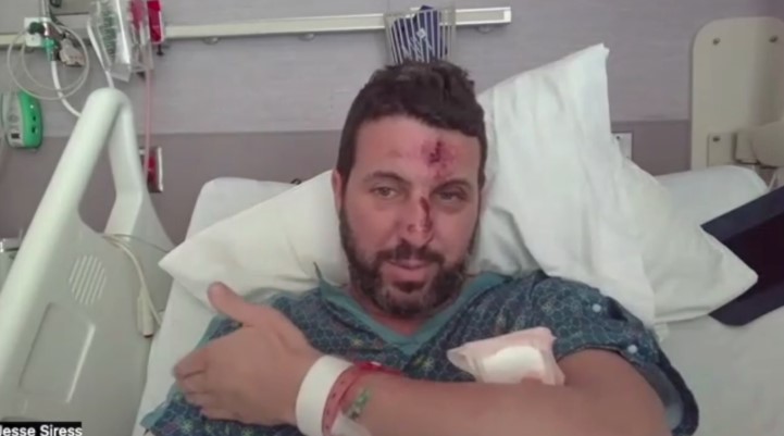 Jesse Siress is recovering in the hospital after being hit by a truck while trying to help a stranded driver in St. Clair County.