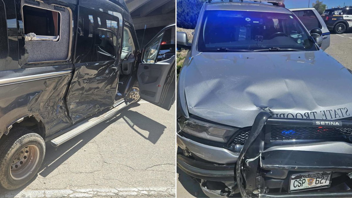 Alleged drunk driver injuries Colorado State Trooper on I-25 car chase