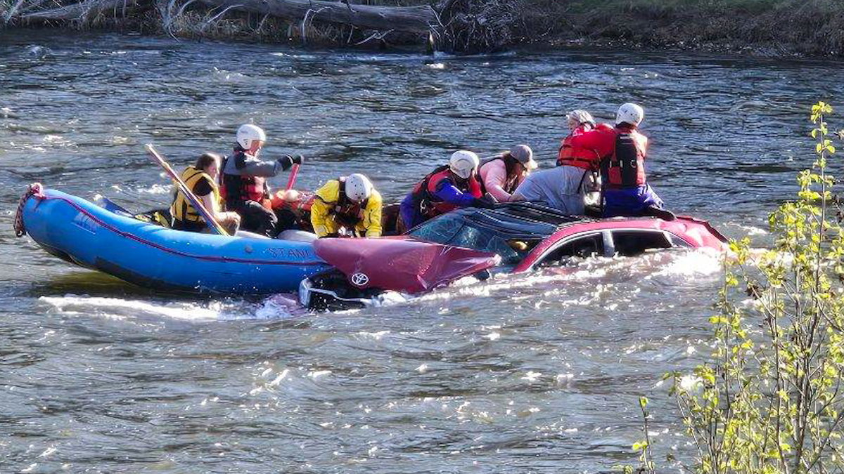 Three women rescued after car plunges into Salmon River
