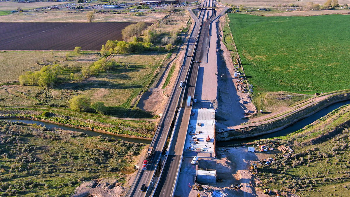 ITD moving northbound I-15 traffic to new lanes between Northgate and Fort Hall