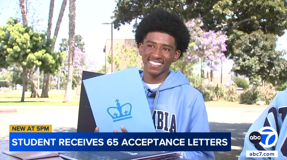 Lamont Newell received 65 college acceptance letters.
