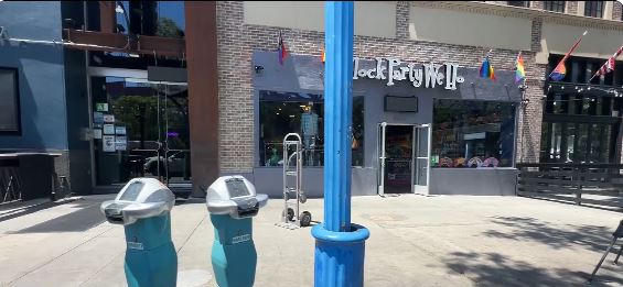 Cell phone video captured a fight between two women outside a pair of hot dog vendor carts in West Hollywood over the weekend