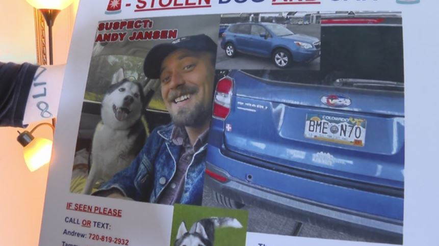 A month-long search after a Colorado airman's vehicle and dog were stolen while he was on deployment came to a tragic end on Saturday.