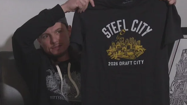 Artist Chris Deighan said Steel City sold shirts with his artwork in its stores and online. Deighan said Steel City watered down his design.
