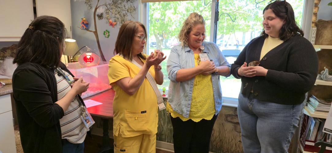 Four chicks arrived at the IOOF Home and Community Therapy Center on Monday morning