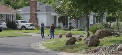 Home surveillance footage shows a man accused of attempting to gain access to houses in the Arden area swinging around a knife on someone's front porch. Brian Mattson