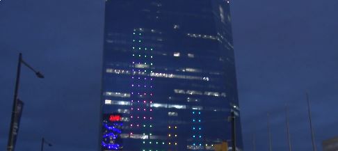 Drexel University transformed the Cira Centre into what organizers called the world's largest playable video game display