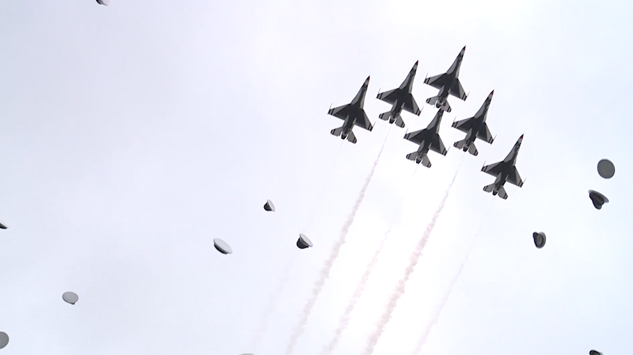 Thunderbirds flyover only