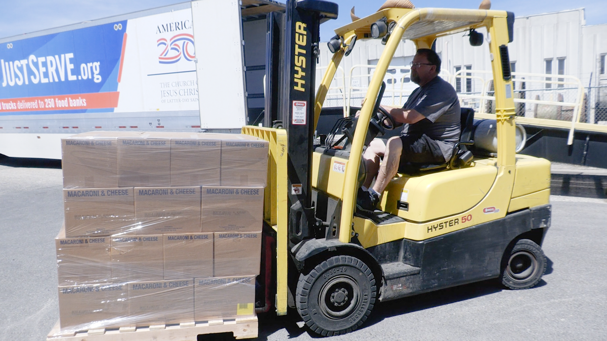 Community Food Basket receives massive donation from LDS Church for America 250 celebration