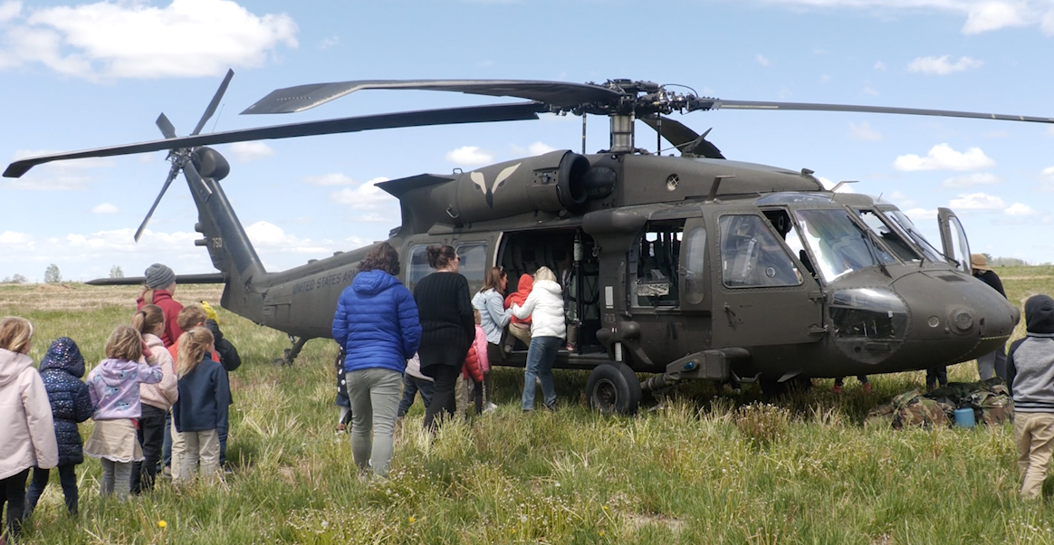Blackhawk Helicopter at American Heritage Charter School