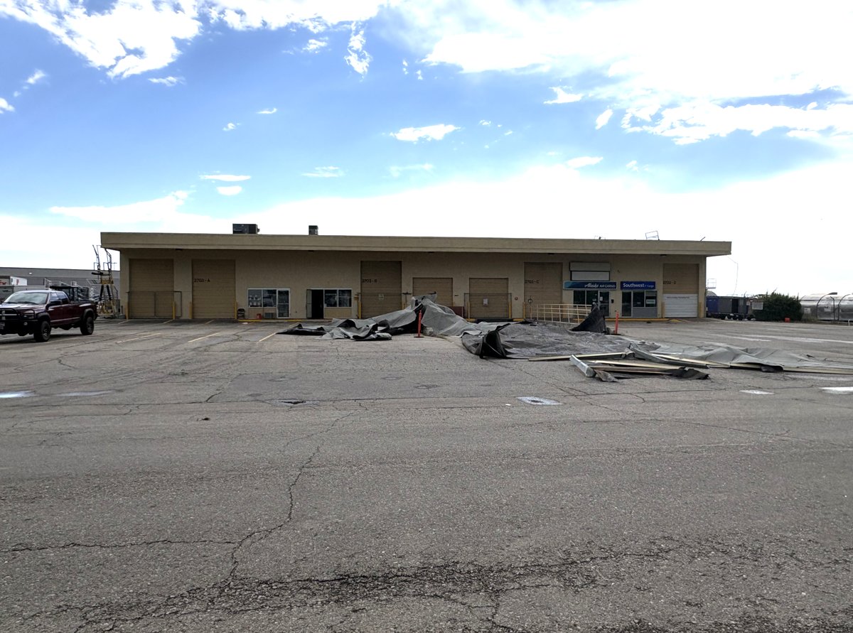 Wind gusts nearing 60 mph tear roof off Alaska Air building at the Boise Airport