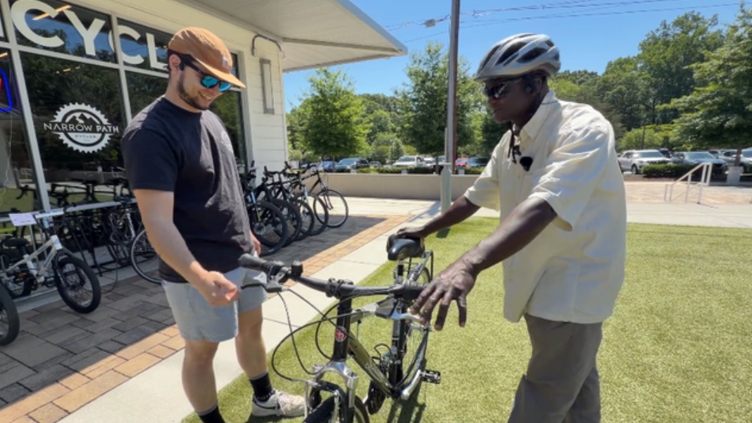 Timothy Bourne manages Narrow Path Cycles in Clarkston. A former competitive cyclist