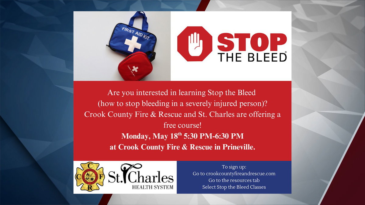 ‘Stop the Bleed:’ Learn to manage bleeding emergencies with Crook County Fire & Rescue