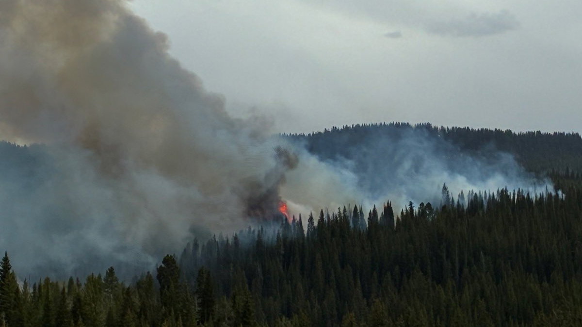 Crews battle lightning-caused wildfire in Bridger-Teton National Forest