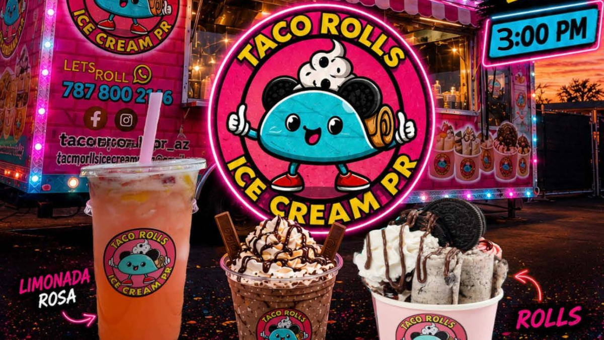 Grand opening of ice cream taco rolls in San Luis