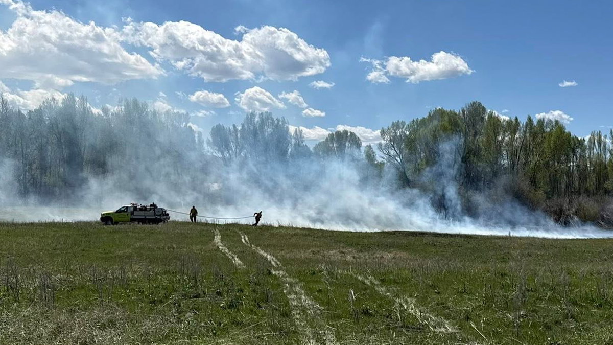 Juveniles spark grass fire near Driggs; Fire officials issue safety warning