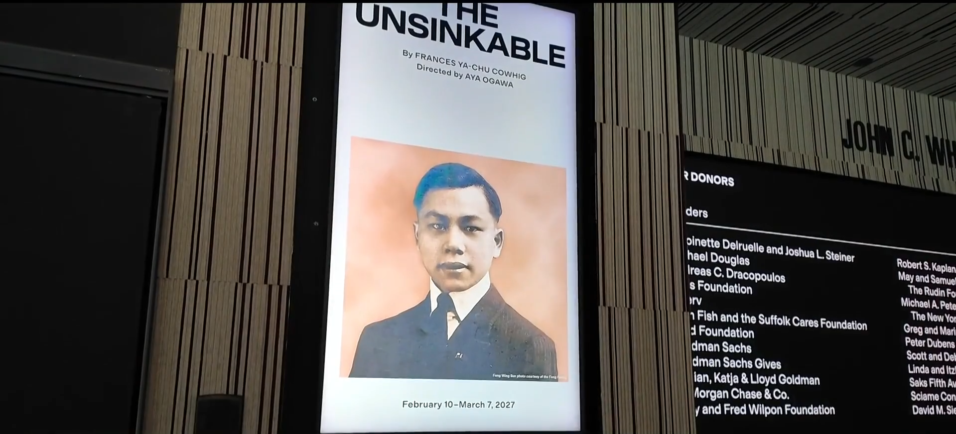 The Perelman Performing Arts Center (PAC NYC) is producing a show called "Unsinkable."