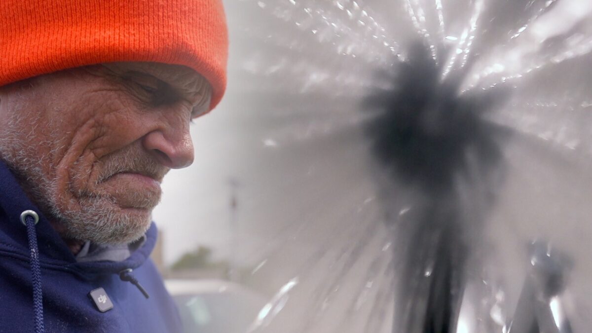 Flexner is in the parking lot of Florence Christian Church. Because church officials run a program that offers free showers for people experiencing homelessness.