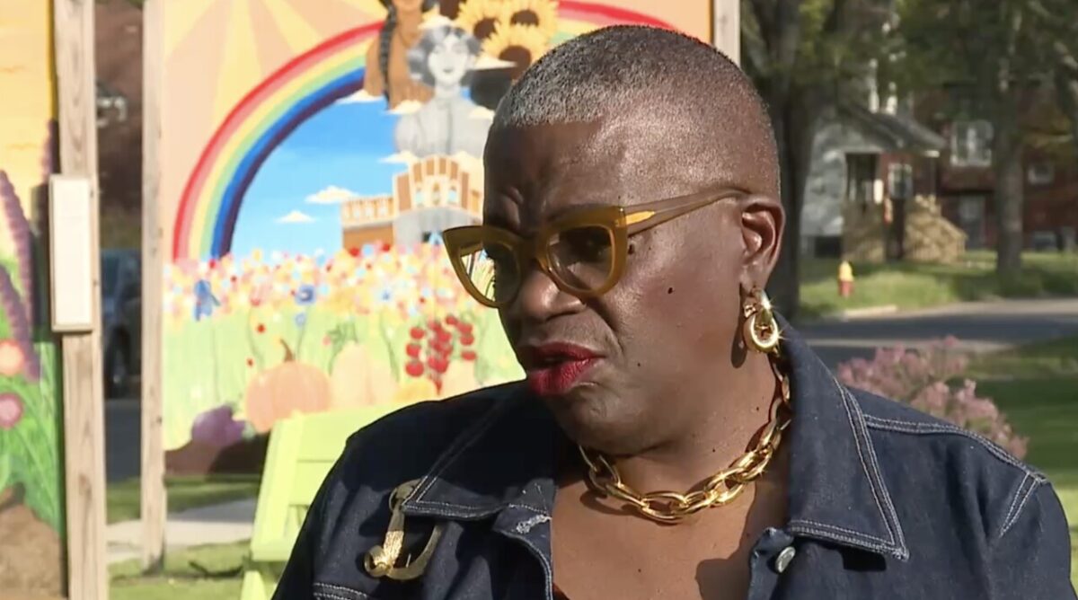 JeDonna Dinges says the situation began when her then-husband noticed a KKK flag hanging in the window of a neighboring home — directly facing the family's dining room.