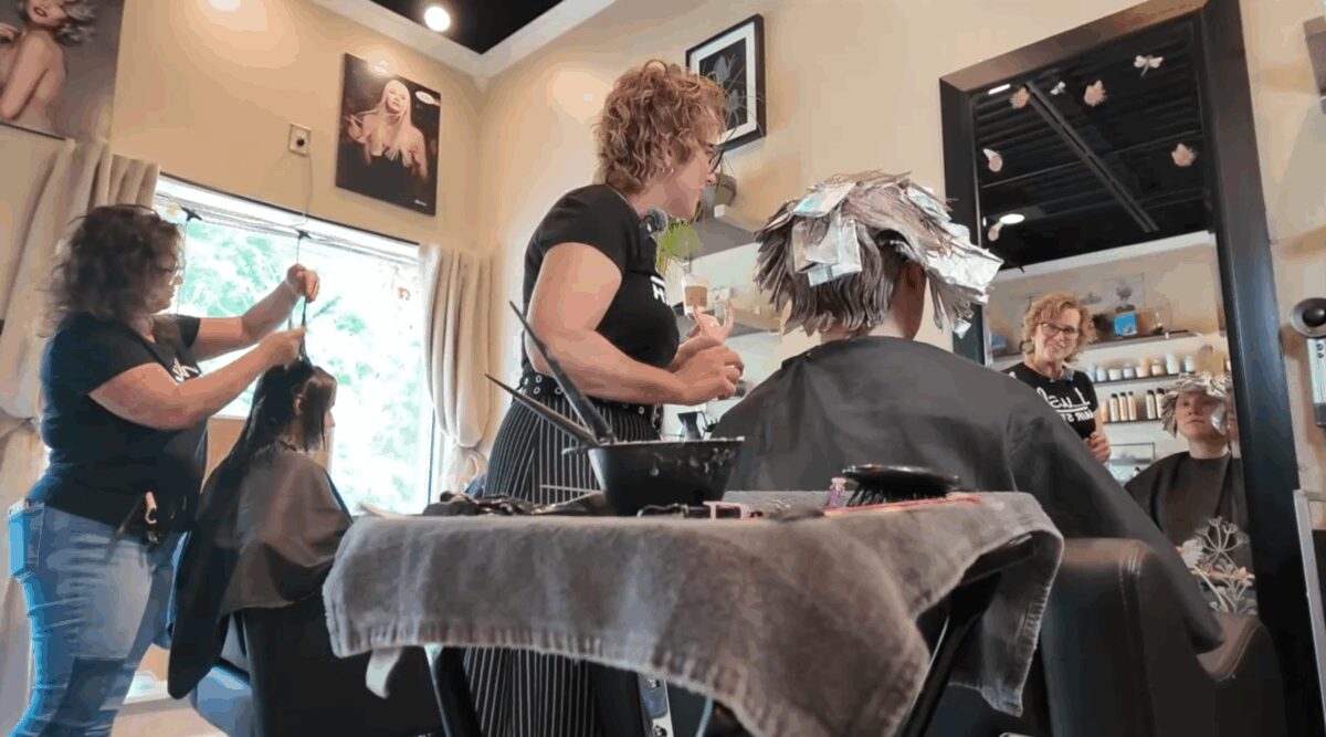 Five women staying at Grace Centers of Hope in Pontiac received free makeovers at Lush Hair Studio in West Bloomfield