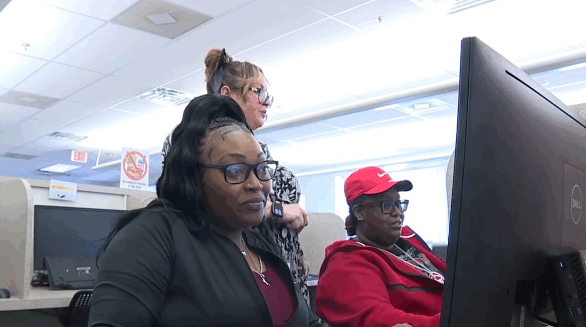 Dayneen Daniels and Latasha Green spent their Monday afternoon at Michigan Works in Wayne. They weren’t checking in for a shift. They were filing for unemployment benefits. Both are former Spirit ticket and gate agents.