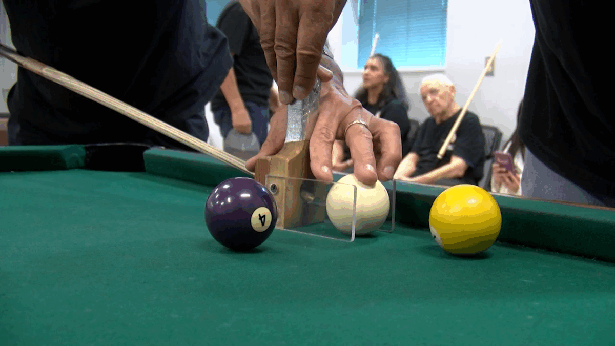 El Paso man creates game of blind billiards for his community