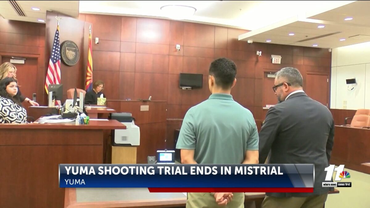 Yuma shooting trial ends in mistrial